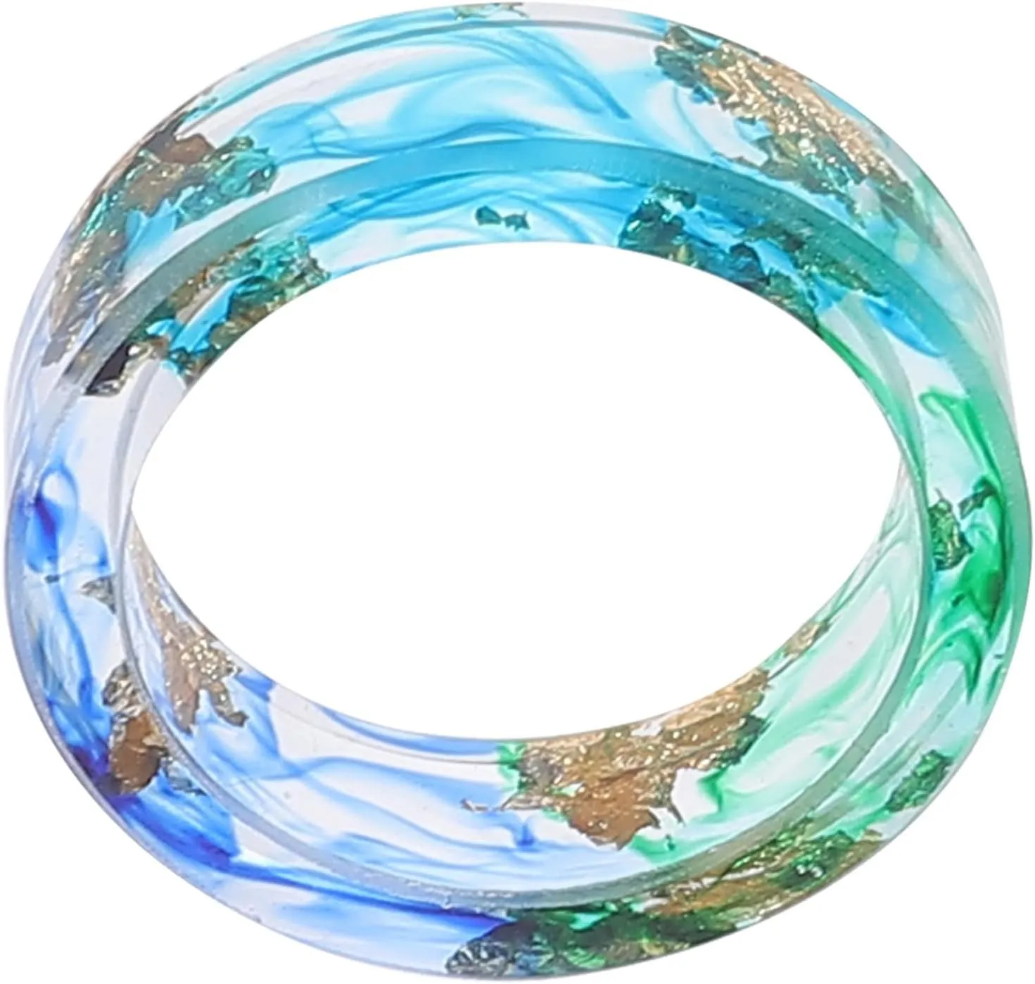 1pc Resin Ring Gold Foil Ring Resin Craft Ring Finger Jewelry Decor Ring Jewelry Finger Ring Jewelry