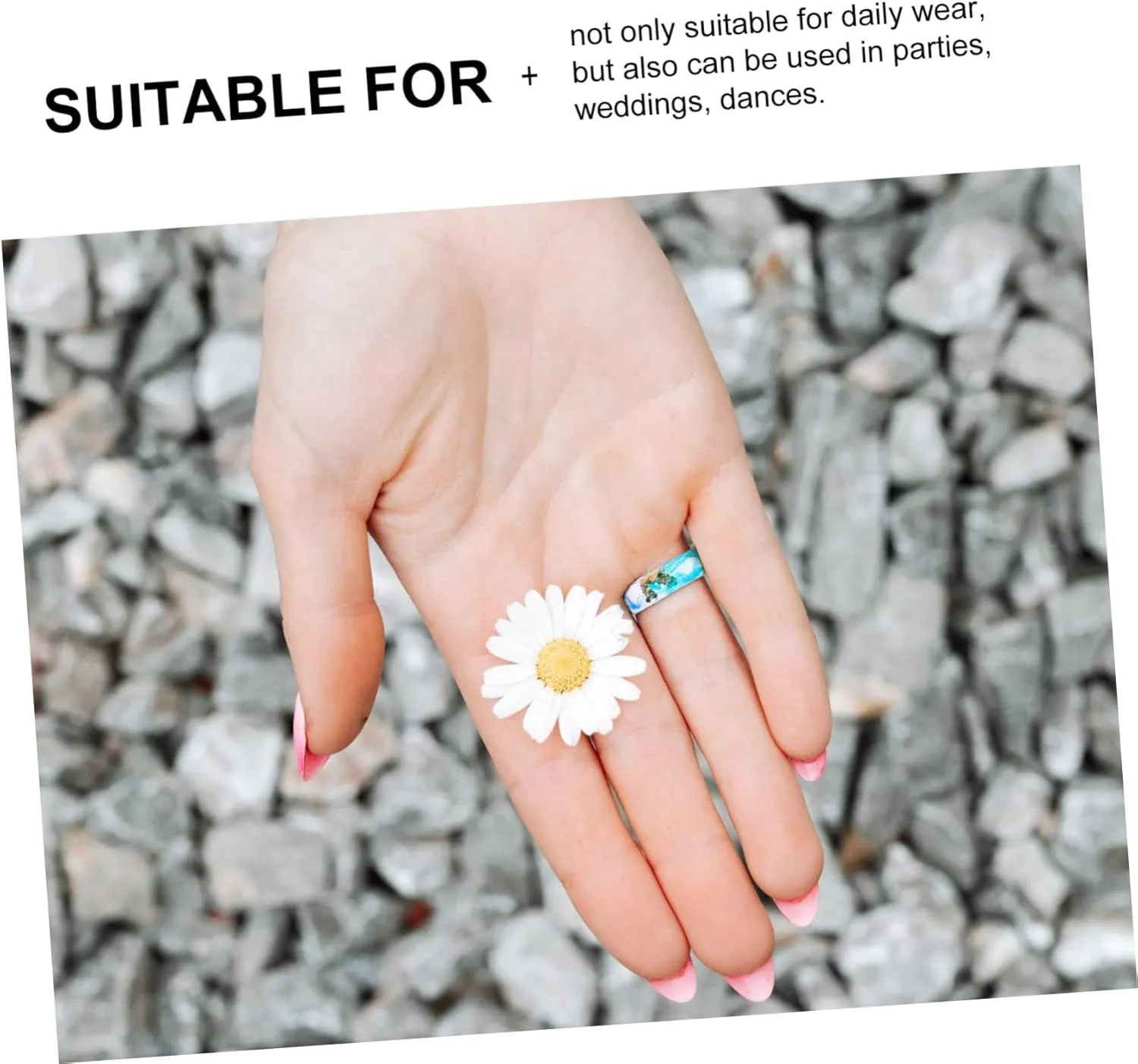 1pc Resin Ring Gold Foil Ring Resin Craft Ring Finger Jewelry Decor Ring Jewelry Finger Ring Jewelry