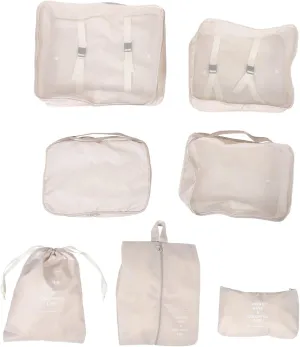 7 Pcs Travel Luggage Packing Cubes Suitcase Divider Bags Organizers for Toiletries Clothing Shoes Business Trips