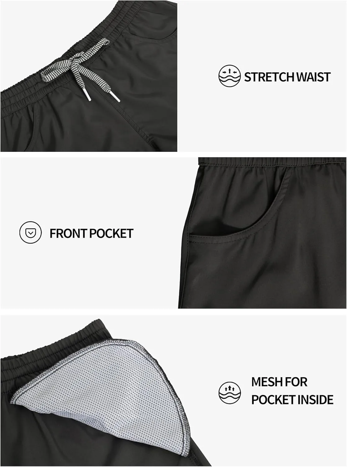 Actleis Womens Swim Shorts UPF50  Board Shorts Quick Dry Beach Shorts Drawstring Sports Summer Bottom