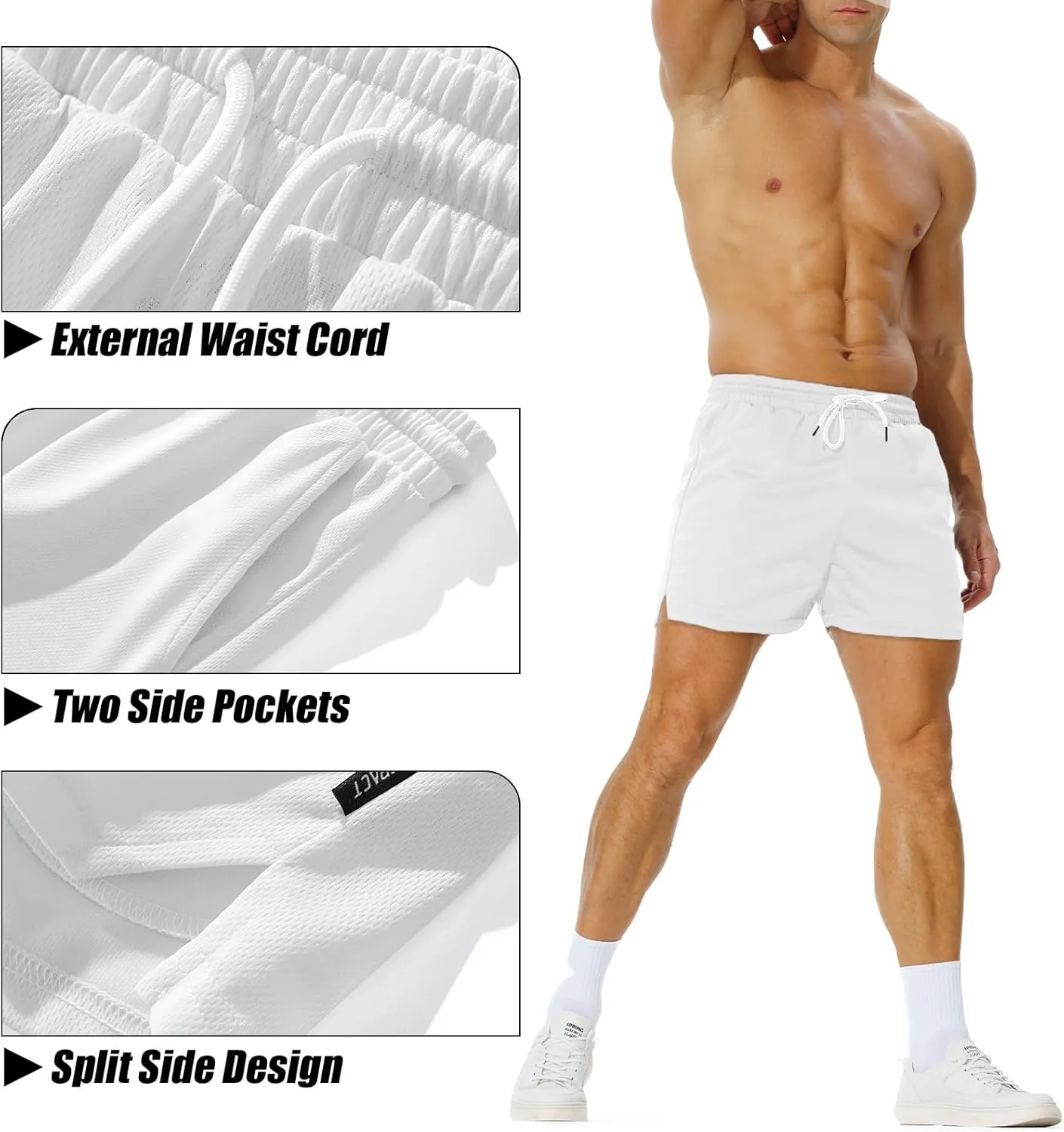 AIMPACT Mens Mesh Athletic Shorts Gym Athletic Workout Shorts for Men 5 Inch Running Shorts with Pocket