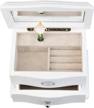 ALLC Jewelry Box Ballet Princess Vintage Wooden Musical Jewelry Organizer Necklace Ring Earring Organizer Music Multi-Layer Organizer Jewelry Organizer Drawer Jewelry Boxes Organizer