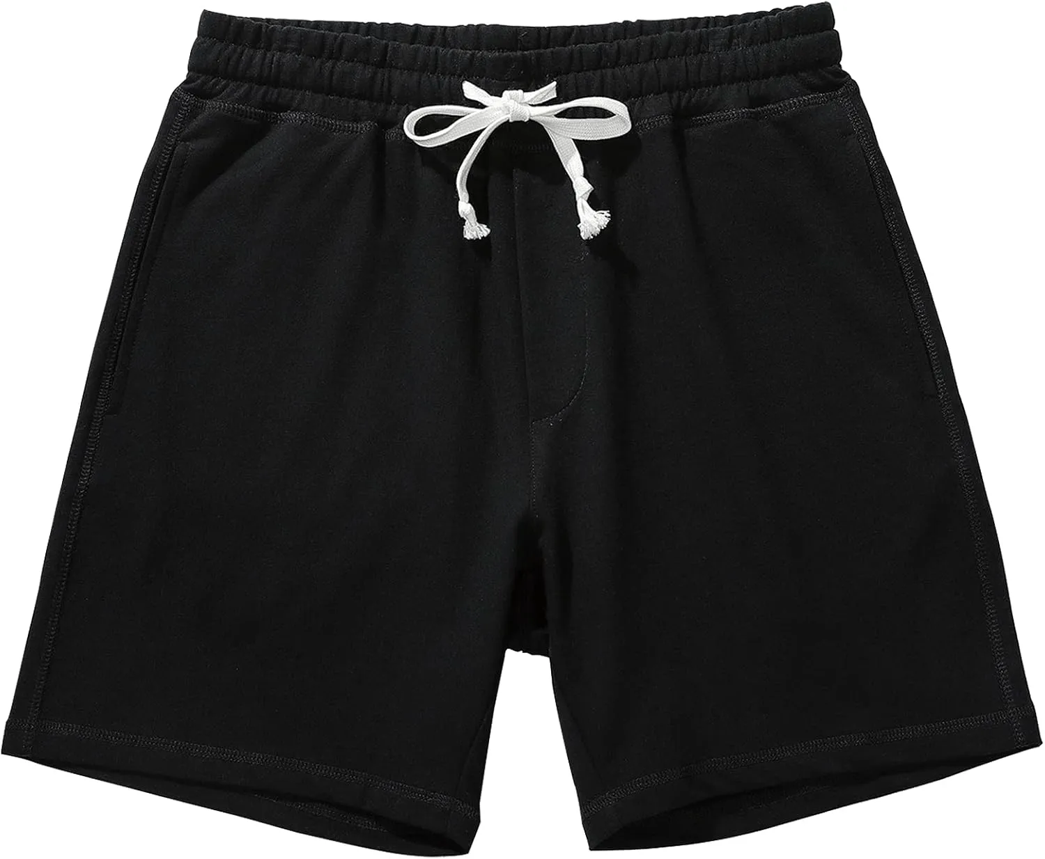 AMY COULEE Mens Athletic Workout Shorts 5.5" Cotton Casual Shorts Elastic Waist Joggers Sports Sweat Shorts