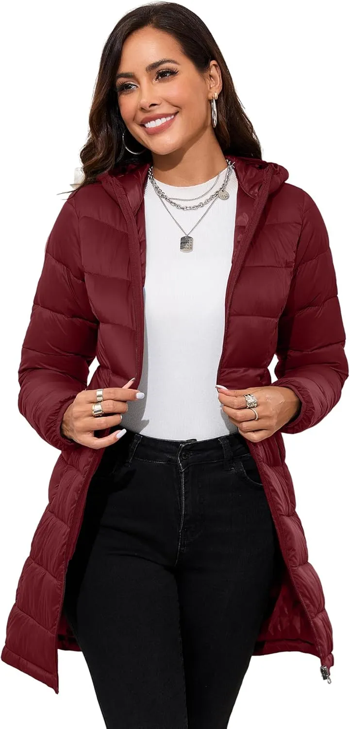 ANOTHER CHOICE Women Packable Puffer Jacket Lightweight Hooded Puffy Jacket