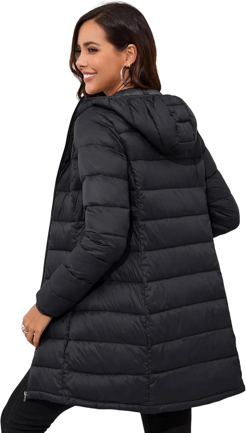 ANOTHER CHOICE Women Packable Puffer Jacket Lightweight Hooded Puffy Jacket