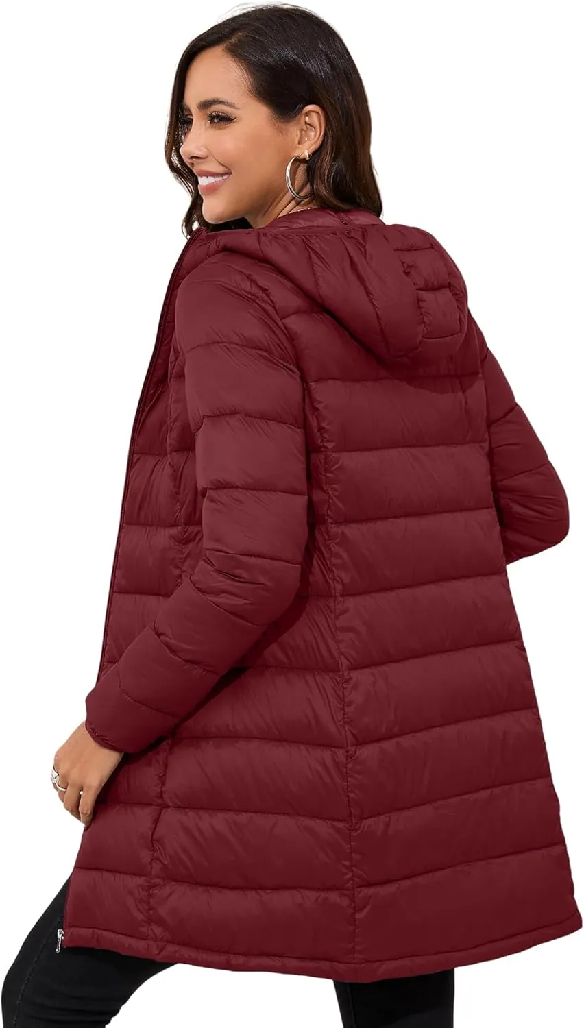 ANOTHER CHOICE Women Packable Puffer Jacket Lightweight Hooded Puffy Jacket