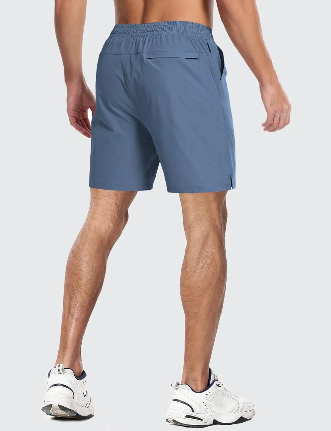 Aolesy Mens Athletic Shorts 7 Quick Dry Gym Running Shorts with Zipper Pockets Lightweight Workout Shorts