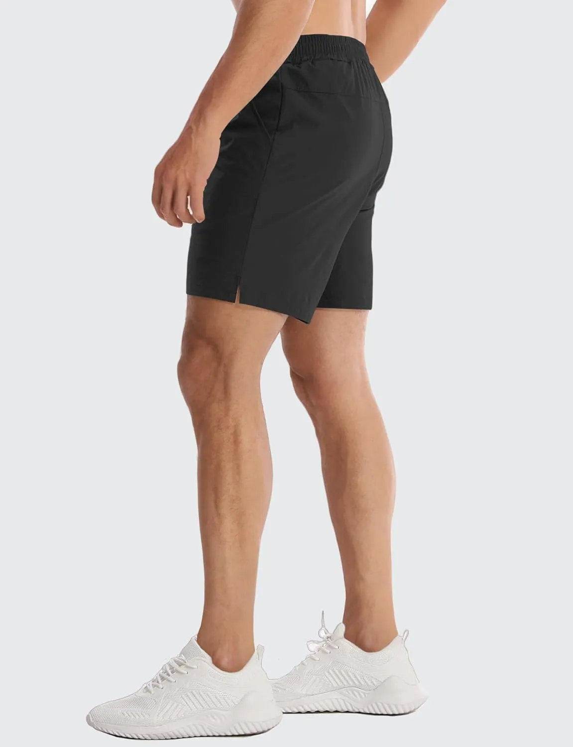 Aolesy Mens Athletic Shorts 7 Quick Dry Gym Running Shorts with Zipper Pockets Lightweight Workout Shorts