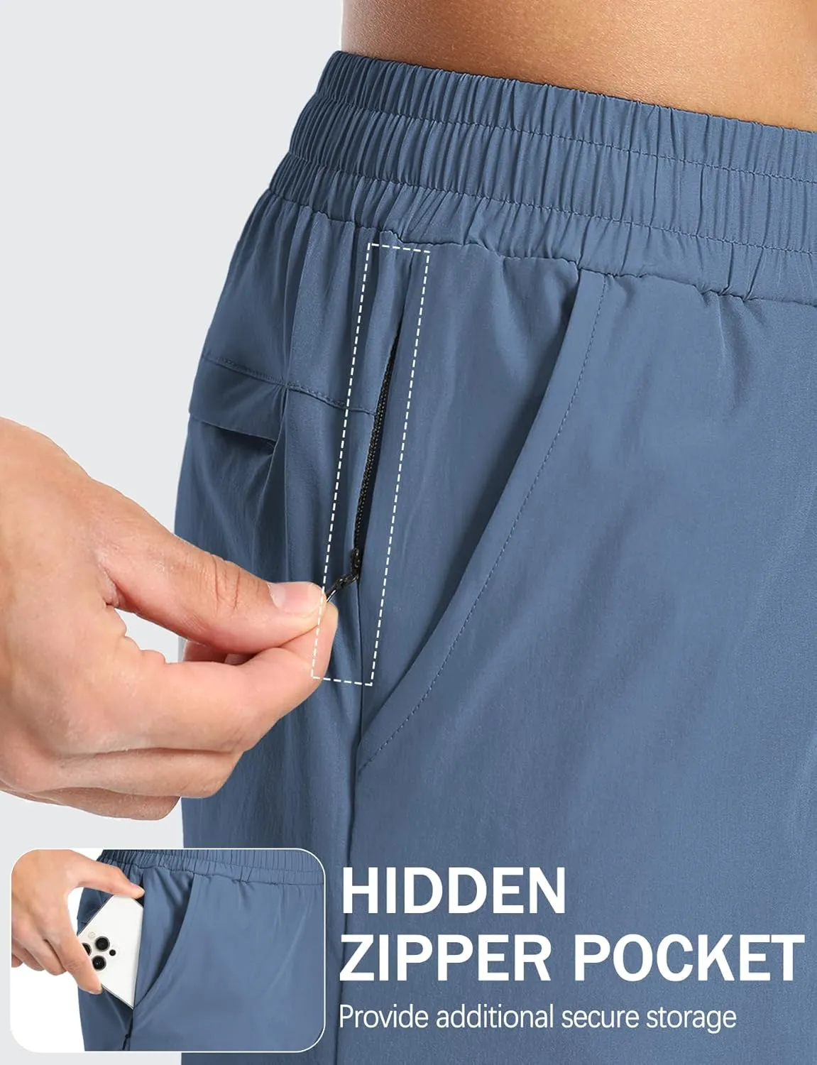 Aolesy Mens Athletic Shorts 7 Quick Dry Gym Running Shorts with Zipper Pockets Lightweight Workout Shorts