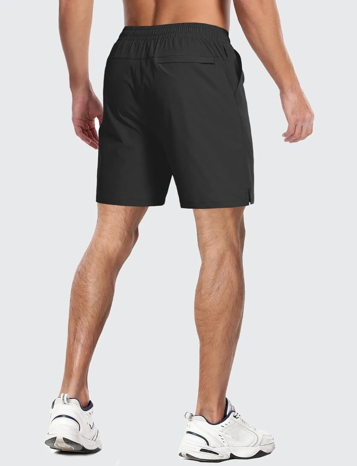 Aolesy Mens Athletic Shorts 7 Quick Dry Gym Running Shorts with Zipper Pockets Lightweight Workout Shorts