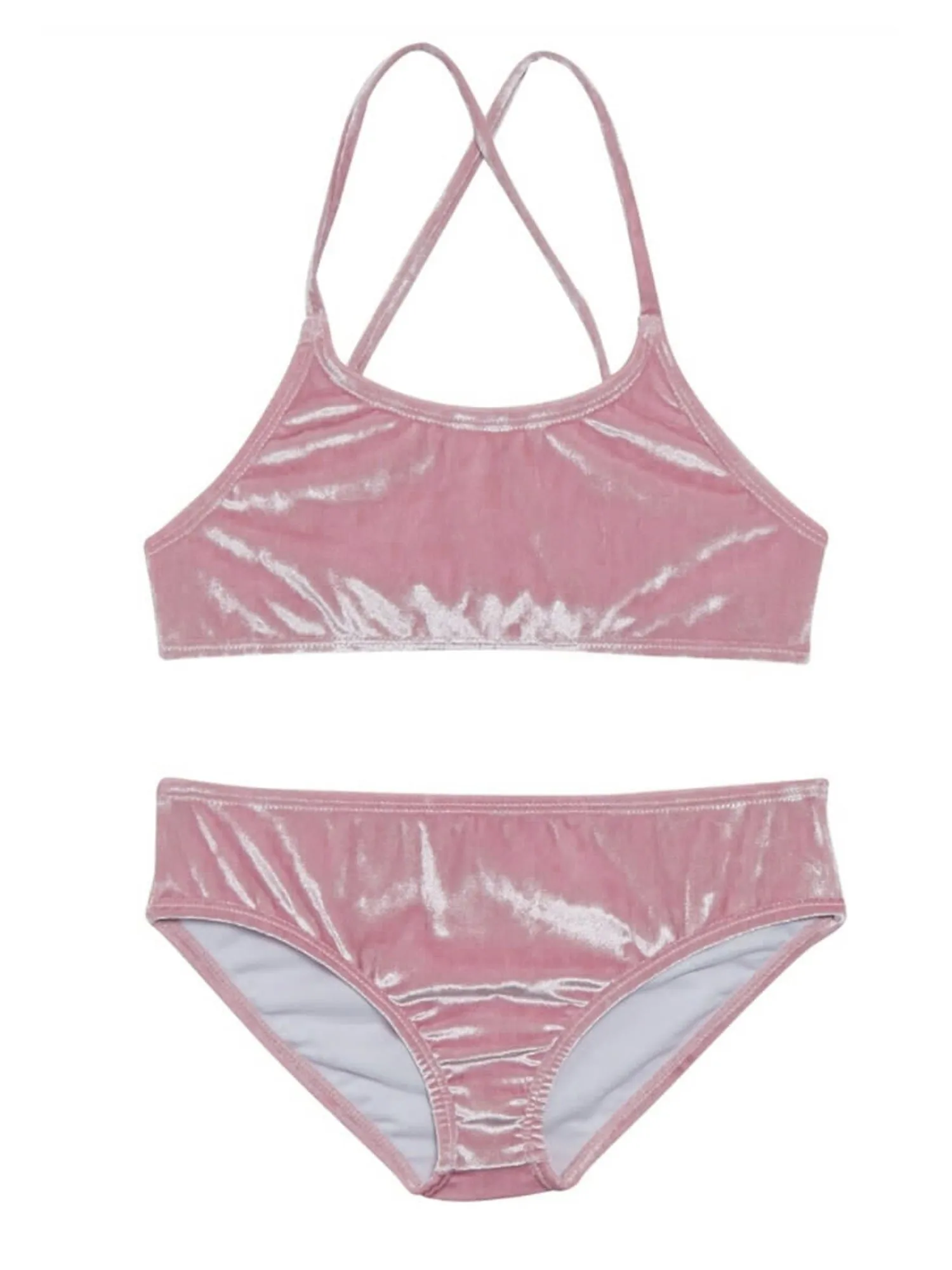 Araliya - Crushed Velvet Bikini Swimsuit Set