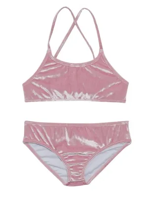Araliya - Crushed Velvet Bikini Swimsuit Set