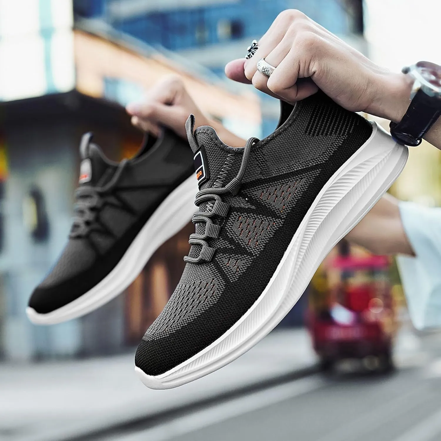 Arch Support Non Slip Minimalist Shoes for Men Comfortable Breathable Slip On Sneaker Comfortable Stretch Shoes