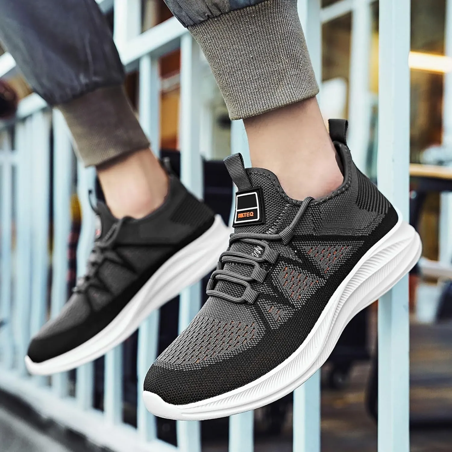 Arch Support Non Slip Minimalist Shoes for Men Comfortable Breathable Slip On Sneaker Comfortable Stretch Shoes