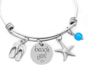 Beach Jewelry- Beach Girl Bangle Bracelet- Jewelry for women