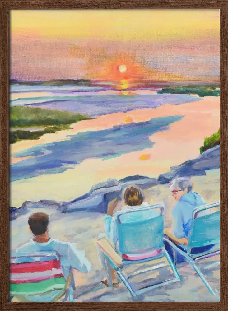 Beach People - Stretched Canvas, Poster or Fine Art Print