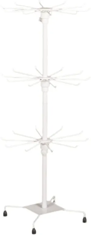 BestAlice Jewelry Rack, 3 Tier Rotating Jewelry Display Holder, Necklace Holder Rack Fashion Counter Jewelry Tree Stand, Adjustable Metal Jewelry Hold (white, 3 Tier)
