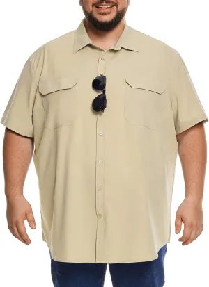 Big and Tall Mens Fishing Shirt UPF 50  Sun Protection Shirt SPF Quick Dry 2XL-6XL