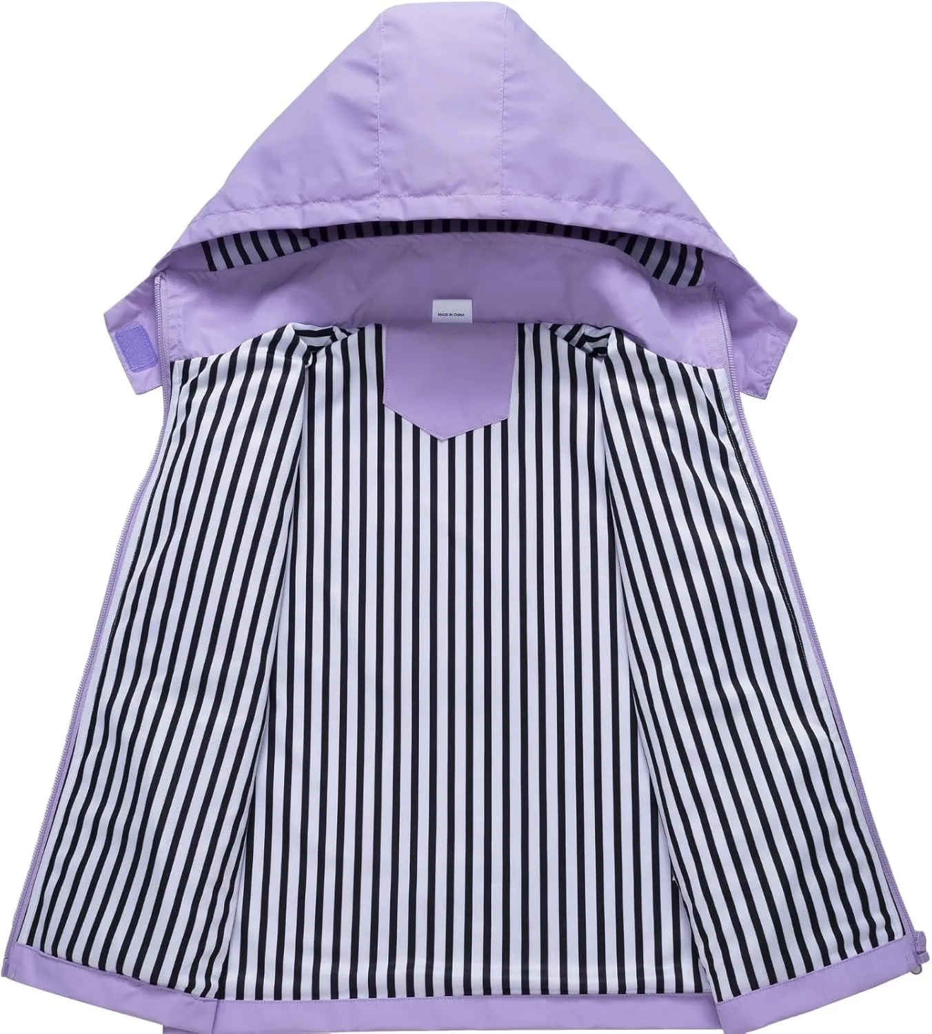 Boys Rain Jacket with Detachable Hood Lightweight Raincoats for Kids