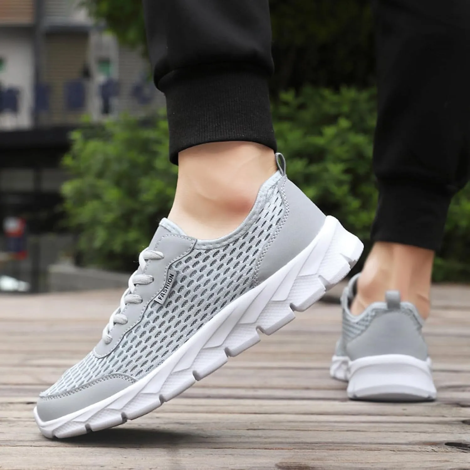 Breathable Diabetic Shoes for Men Slip On Lightweight Breathable Fashion Sneaker Arch Support Plantar Fasciitis