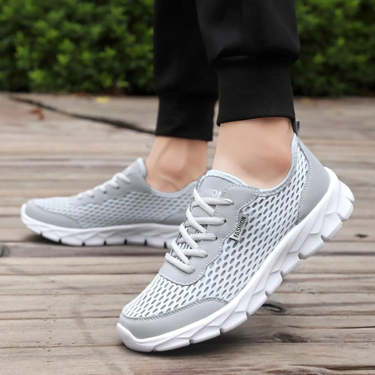 Breathable Diabetic Shoes for Men Slip On Lightweight Breathable Fashion Sneaker Arch Support Plantar Fasciitis