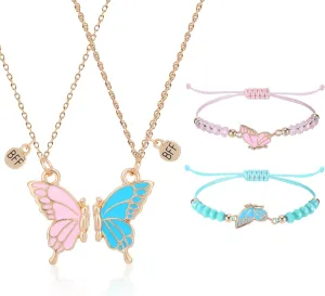 Butterfly Bff Best Friend Necklaces