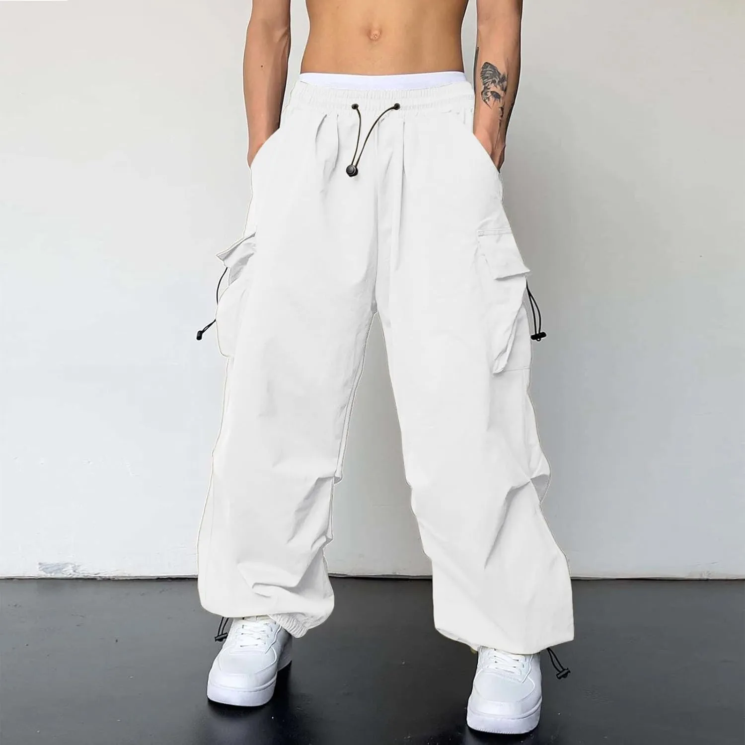 Cargo Work Pant Men Twill Casual Cargo Pants Running Workout Sweatpant with Pockets Joggers Bottoms Pant
