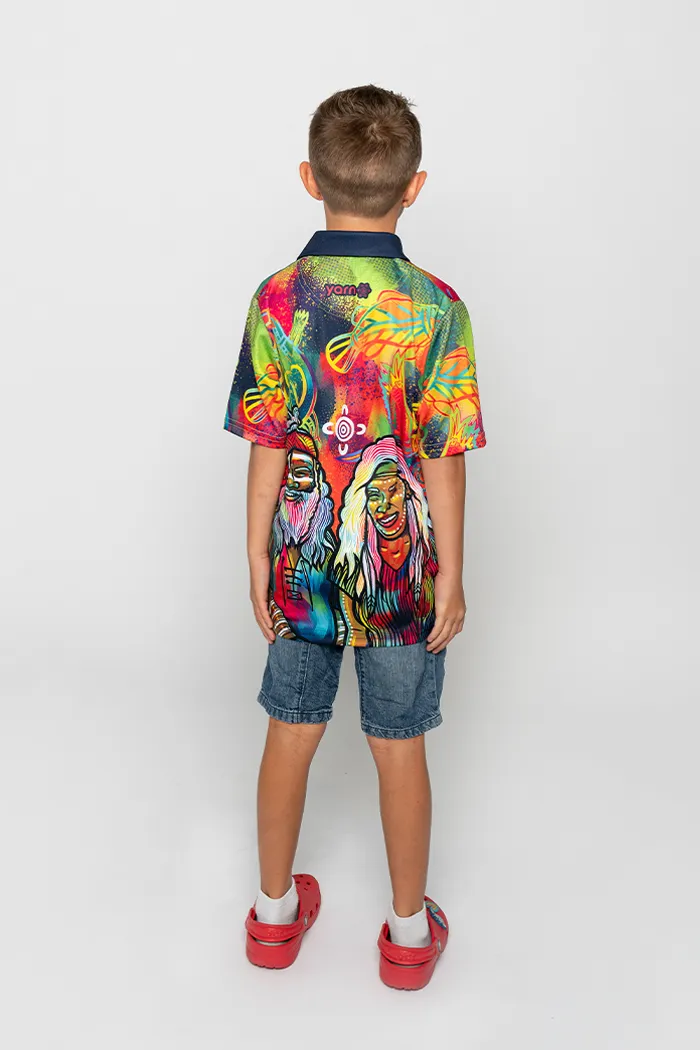 Connecting The Past To A Brighter Future UPF50  Kids Polo Shirt