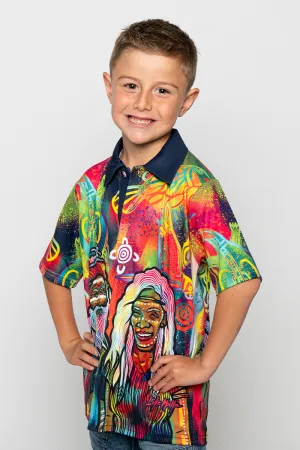 Connecting The Past To A Brighter Future UPF50  Kids Polo Shirt