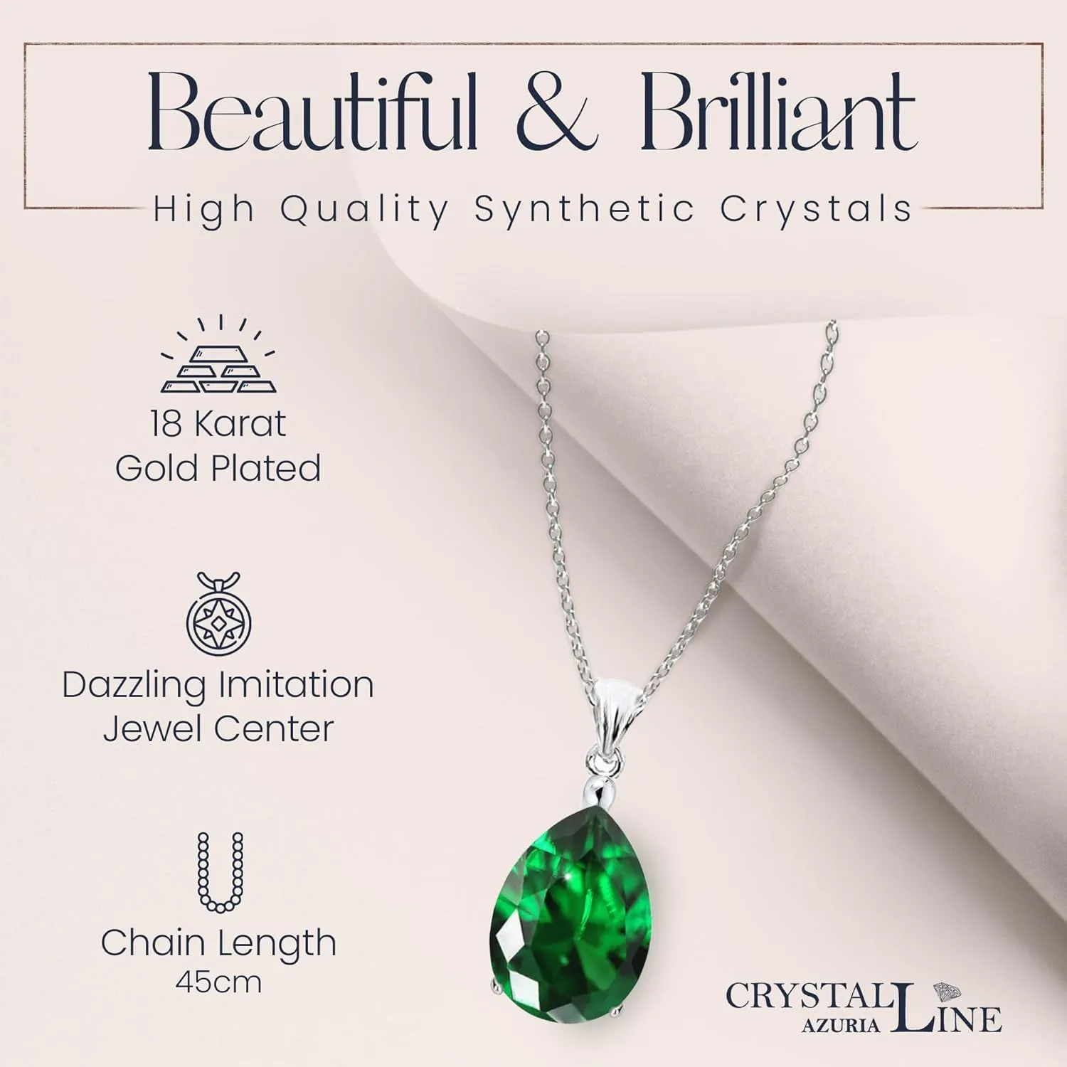 Crystalline Azuria Jewelry Sets for Women Wedding Jewelry Sets Bridal Jewelry Set with Necklace and Earring for Bride Cubic Zirconia Bridesmaid Jewelry