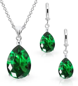 Crystalline Azuria Jewelry Sets for Women Wedding Jewelry Sets Bridal Jewelry Set with Necklace and Earring for Bride Cubic Zirconia Bridesmaid Jewelry