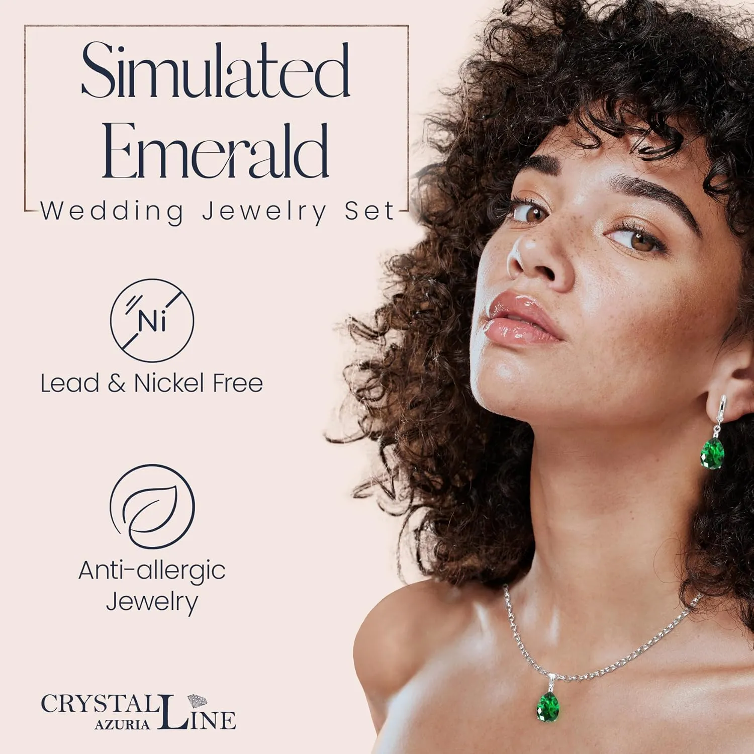 Crystalline Azuria Jewelry Sets for Women Wedding Jewelry Sets Bridal Jewelry Set with Necklace and Earring for Bride Cubic Zirconia Bridesmaid Jewelry