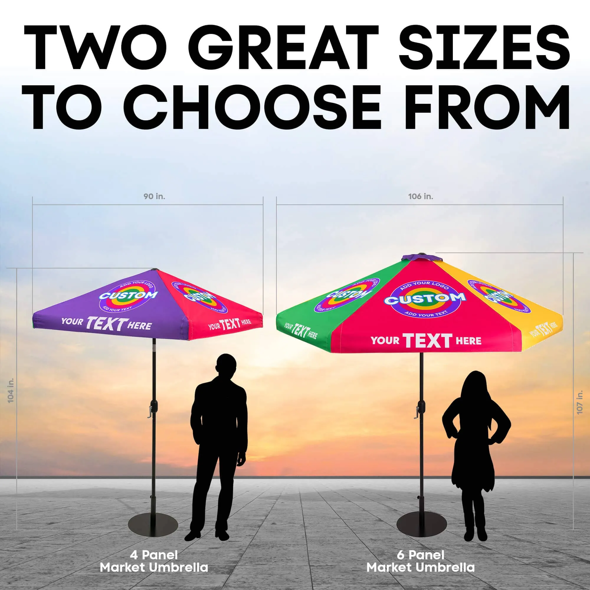 Custom Market Umbrella Small (4-Panel)
