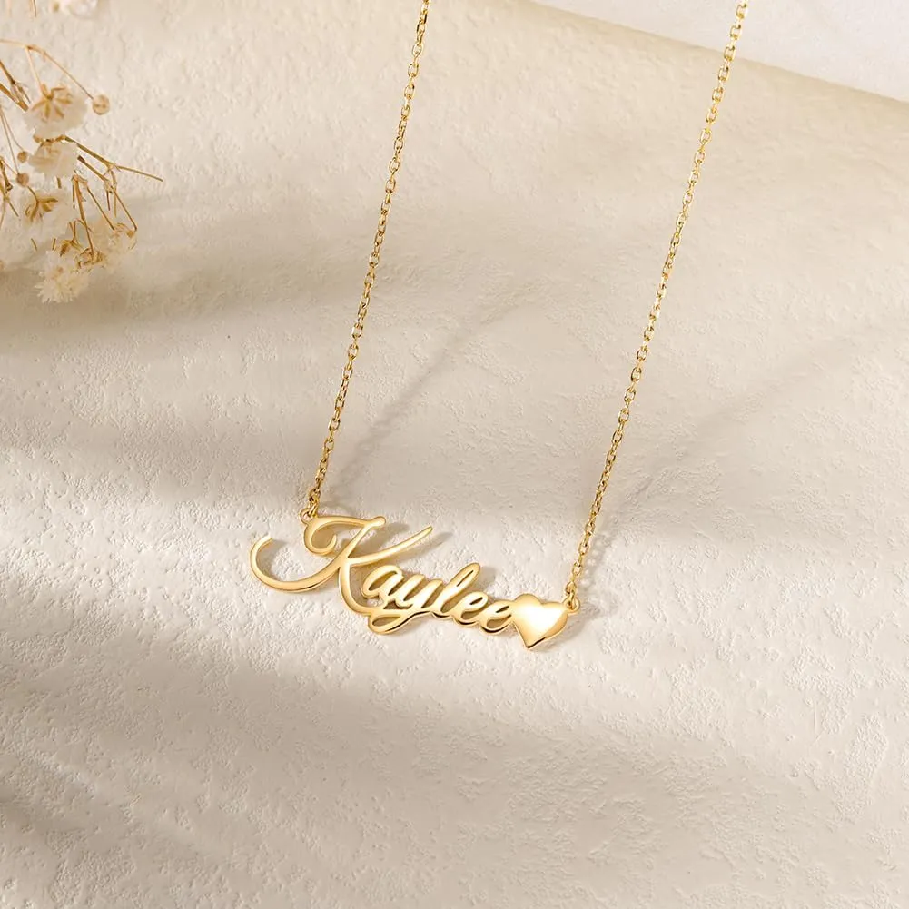 Custom Name Necklace Personalized Sterling Silver Necklaces for Women Customized Name Necklaces Pendant Jewelry Gifts for Women