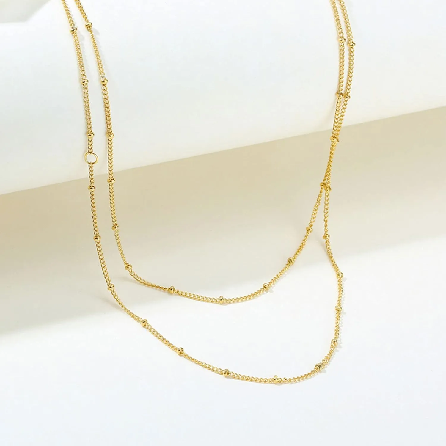 Diamond Bar Necklaces for Women Layer Necklace Gold Female Titanium Steel Necklace Stack Wear Necklace For Women