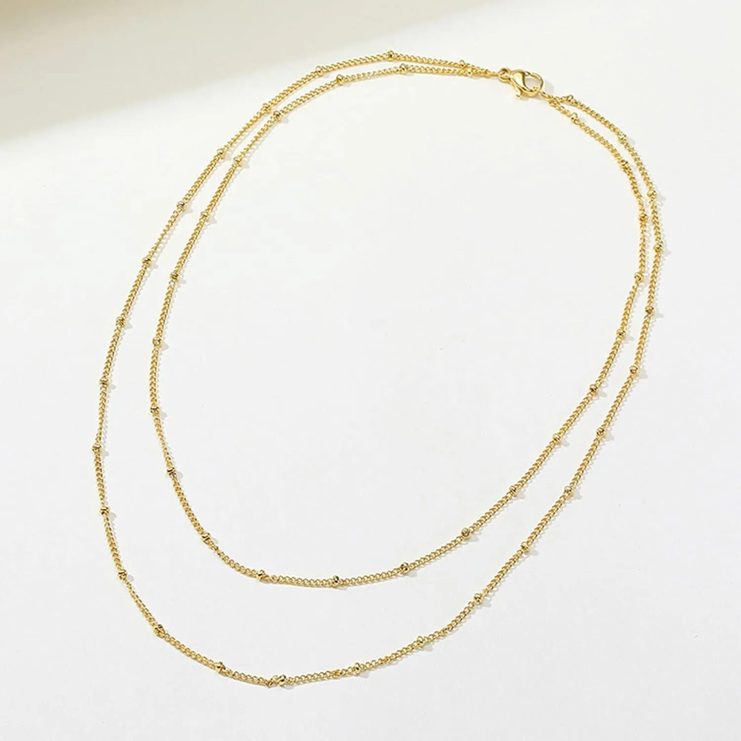 Diamond Bar Necklaces for Women Layer Necklace Gold Female Titanium Steel Necklace Stack Wear Necklace For Women