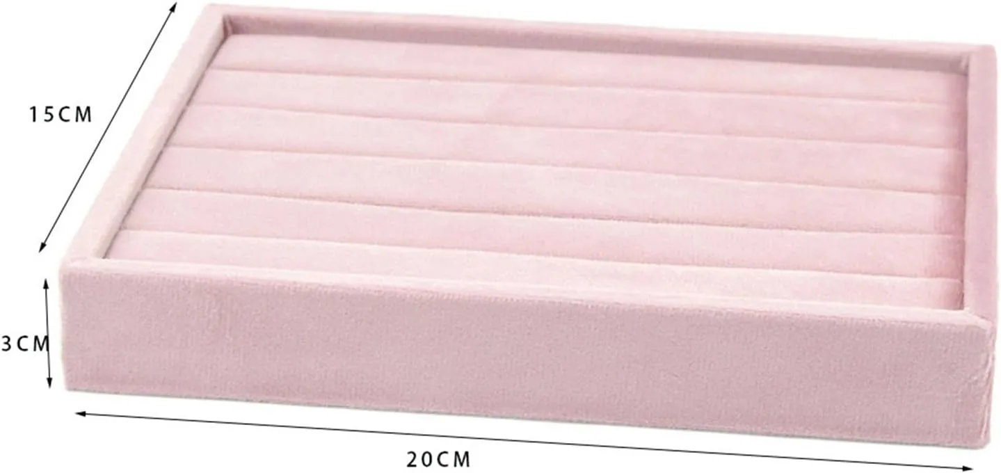 DYNWAVE Jewelry Organizer Jewelry Drawer Insert High End Velvet Jewelry Display Holder Jewelry Storage for Home Gifts for Girls Women