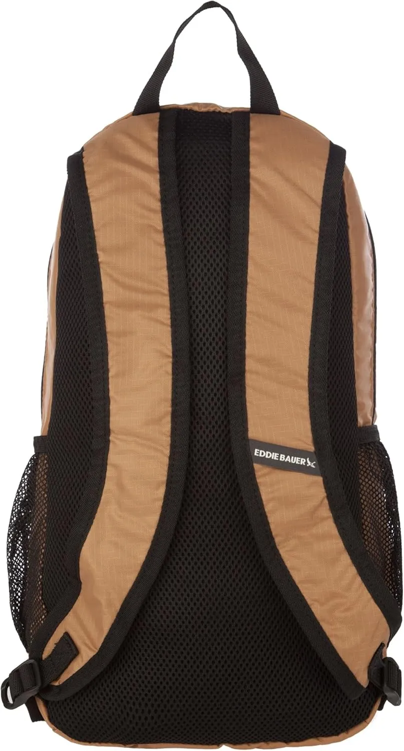 Eddie Bauer Stowaway Packable Backpack-Made from Ripstop Polyester, Tobacco, 20L
