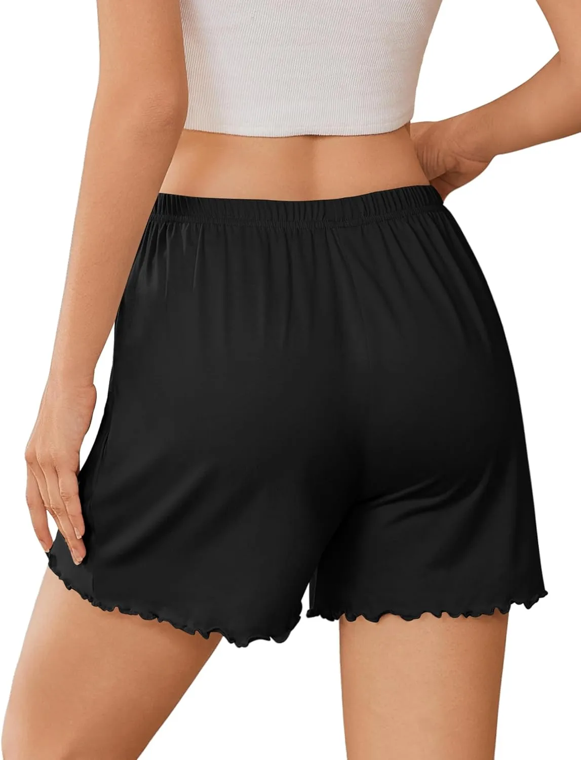 Ekouaer Womens Pajama Shorts Soft Comfy Sleep Shorts Casual Elastic Waist Pj Shorts with Pockets