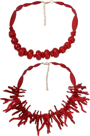 Fashionable Irregular Corals Spring Necklace Sturdy Alloy Pendant Adjustable Fashion Jewelry Accessory for Women