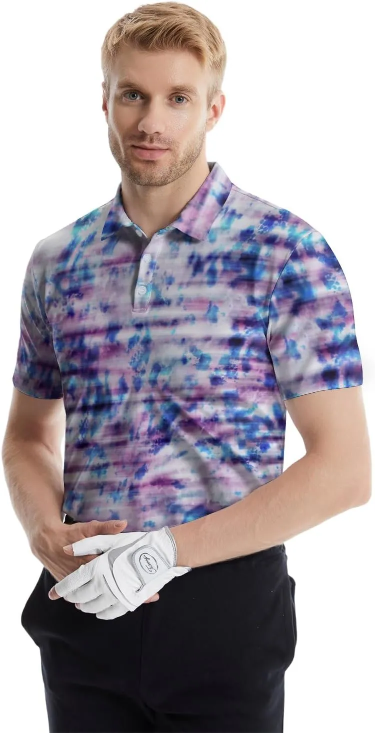 Funny Golf Shirts for Men Funny Golf Polo Shirts Men's Golf Shirts Moisture Wicking Quick Dry Short Sleeve Polo Shirts