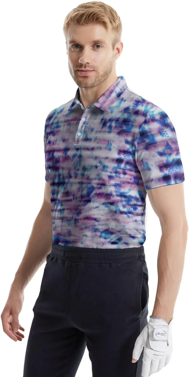 Funny Golf Shirts for Men Funny Golf Polo Shirts Men's Golf Shirts Moisture Wicking Quick Dry Short Sleeve Polo Shirts