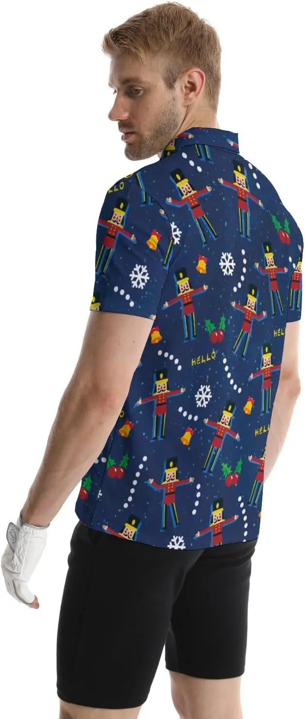 Funny Golf Shirts for Men Funny Golf Polo Shirts Men's Golf Shirts Moisture Wicking Quick Dry Short Sleeve Polo Shirts