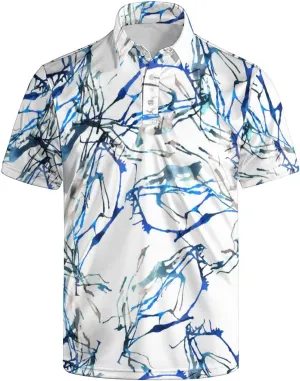 Funny Golf Shirts for Men Funny Golf Polo Shirts Men's Golf Shirts Moisture Wicking Quick Dry Short Sleeve Polo Shirts