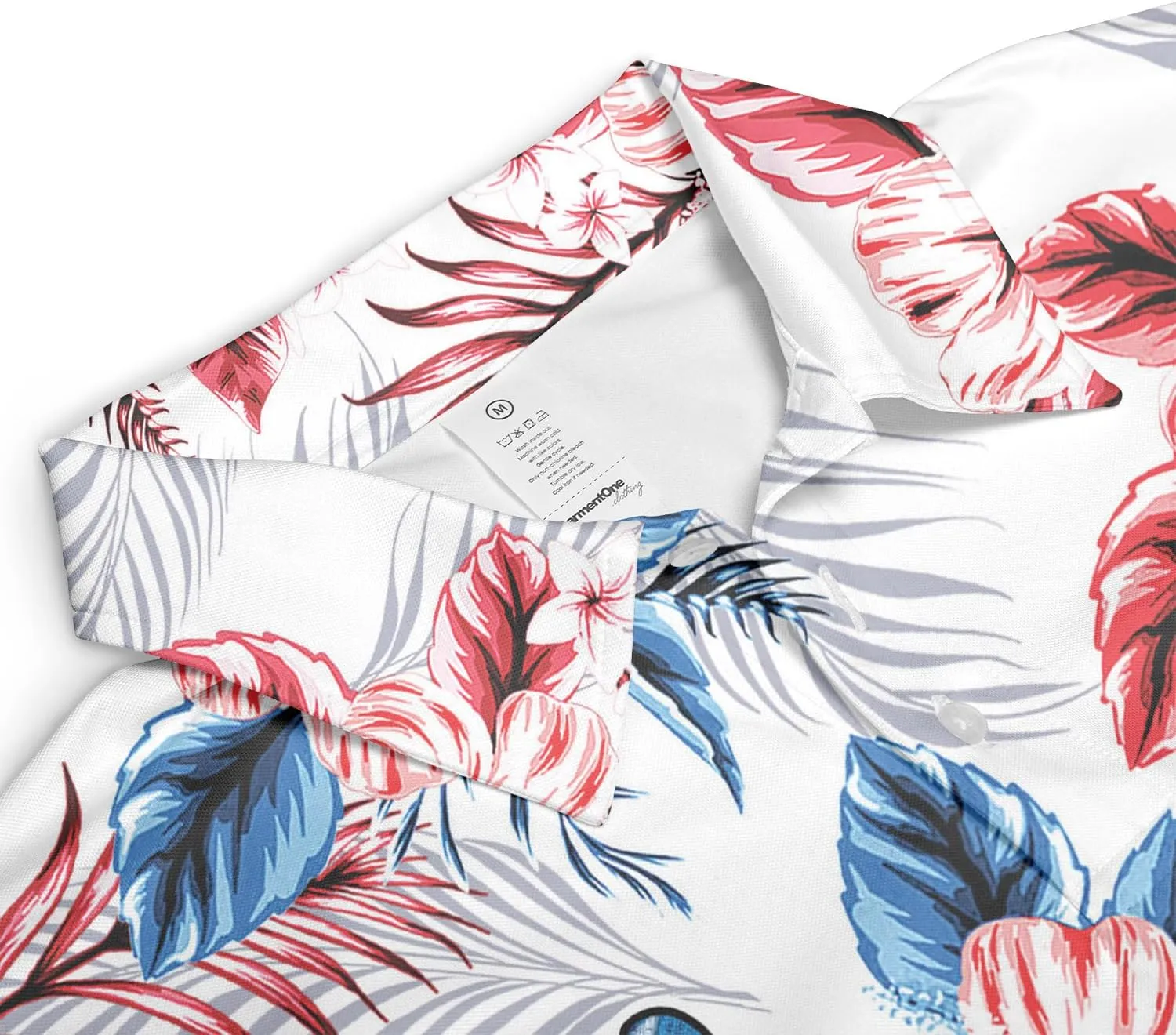Funny Golf Shirts Skull Hawaiian Polo Shirts for Men, Crazy Golf Shirts for Men Golf Gifts Hawaiian Skull Golf Shirts