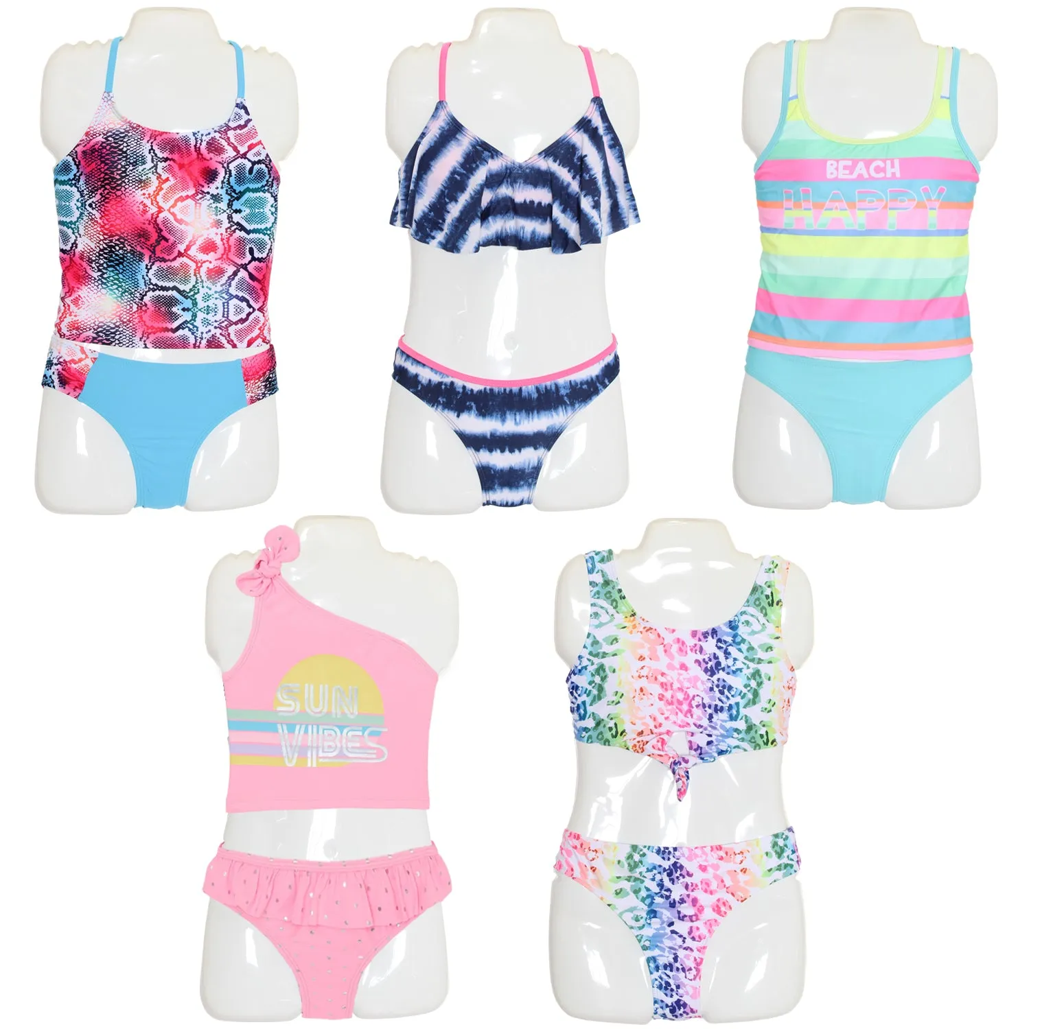 G-716 - Wholesale Girl's Printed Tankinis & Two-Piece Swimsuits