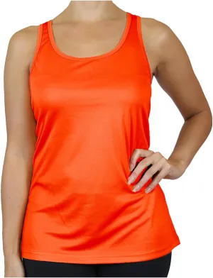 Galaxy by Harvic Womens Moisture Wicking Racerback Tagless Polyester Tanks Tops