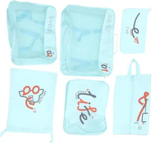 GALPADA 6 Piece Suitcase Packing Set Travel Luggage Organizers Bag Sorting Cubes for Clothes Shoes