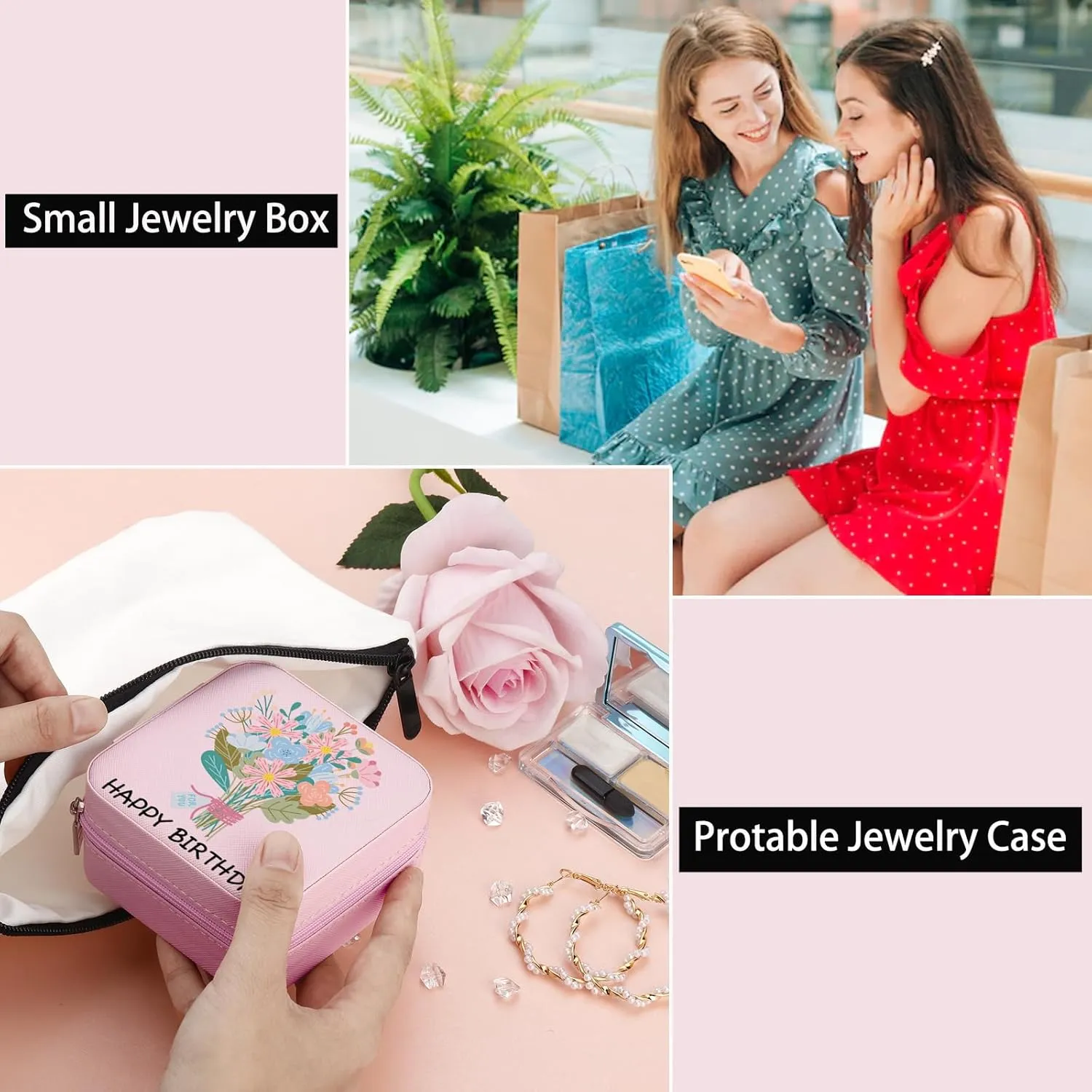 Giraffe Gifts Jewelry Box for Women, Small Travel Jewelry Case Jewelry Holder Organizer Jewelry BoxcGiraffe Lover Gifts(Giraffe)