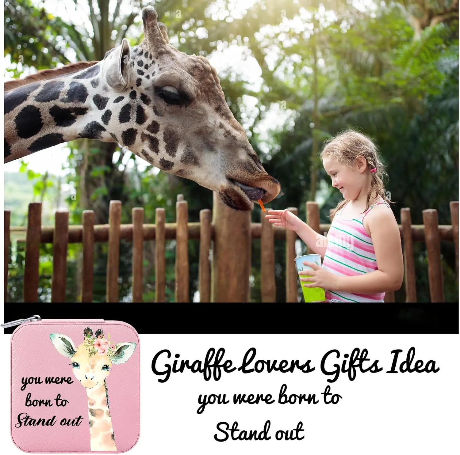 Giraffe Gifts Jewelry Box for Women, Small Travel Jewelry Case Jewelry Holder Organizer Jewelry BoxcGiraffe Lover Gifts(Giraffe)